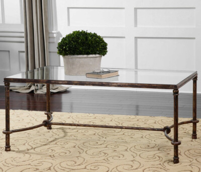 Warring Coffee Table Ancient Horse Bridle Inspired Forged Iron ~ Uttermost 24333