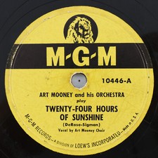 Art Mooney -Twenty-Four Hours Of Sunshine 1949 10" 78 rpm Shellac Record 10446