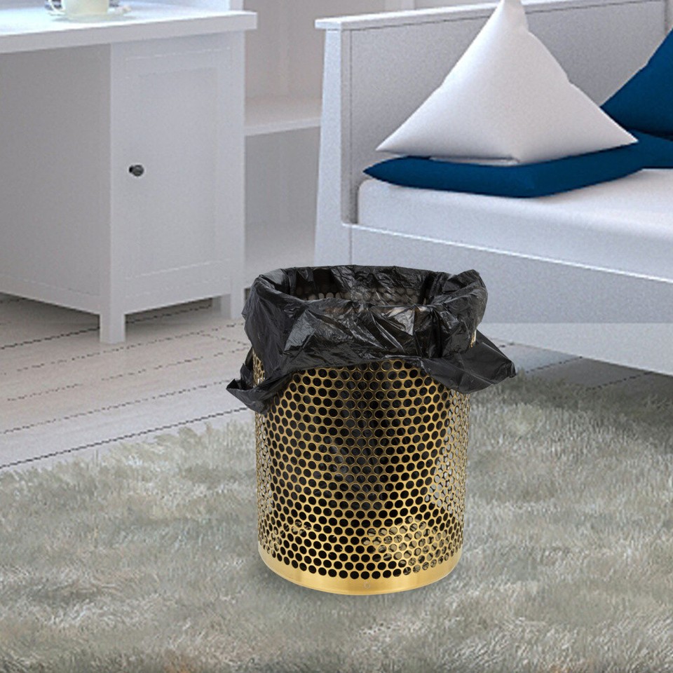 Bathroom Waste Basket Office Trashcan Golden Dormitory under Sink eBay
