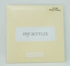 Close To My Heart CTMH Rustic Flowers D1186 My Acrylix Stamp Set