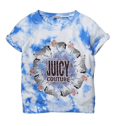 JUICY COUTURE★rhinestones logo perm short sleeves JC187 Juicy Couture Red Short Sleeve Soft T-Shirt With Rhinestone