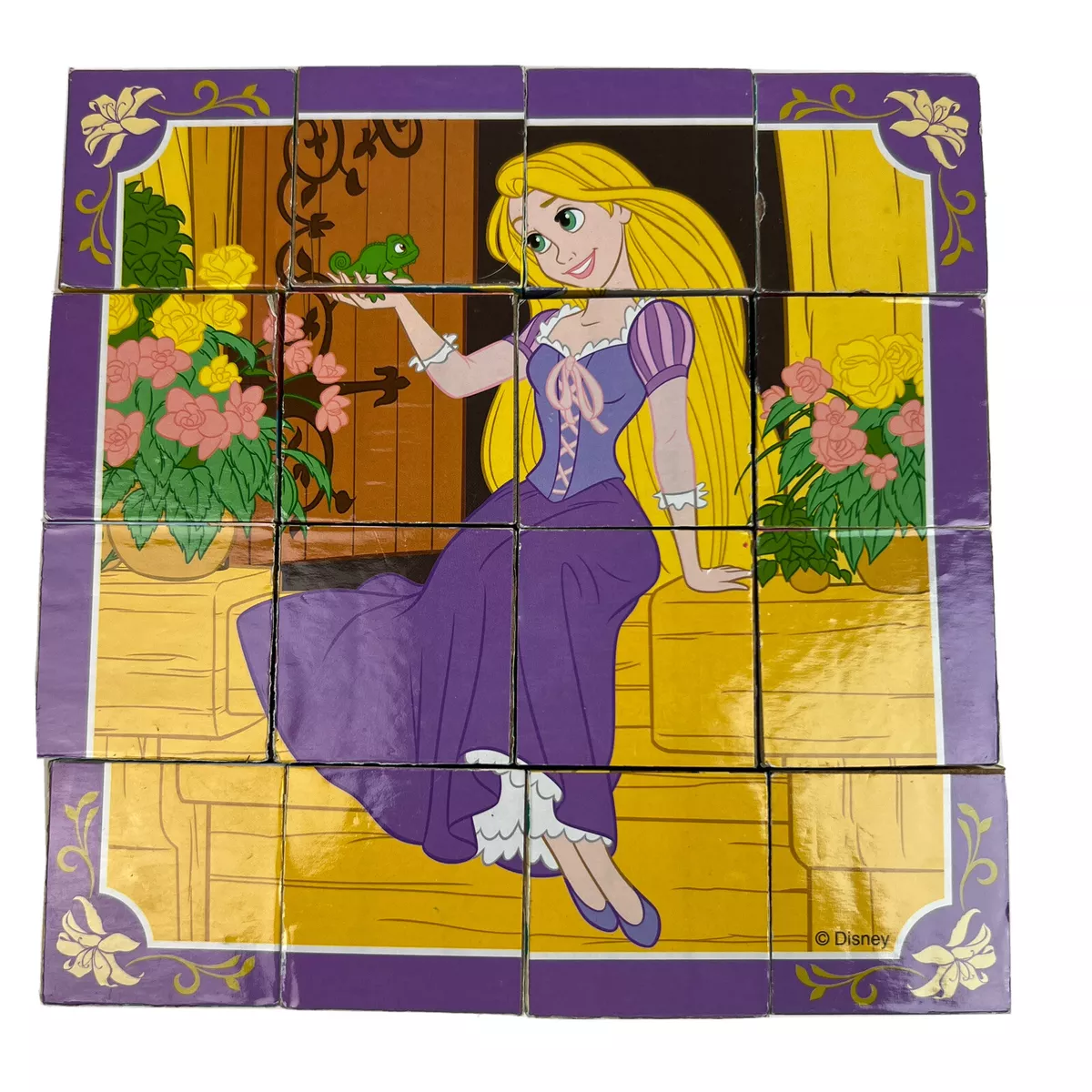 Melissa Doug Disney Princess Wooden Cube Puzzle 16 Pieces