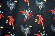 SUPERMAN - BATMAN - THE FLASH - 100 COTTON FABRIC