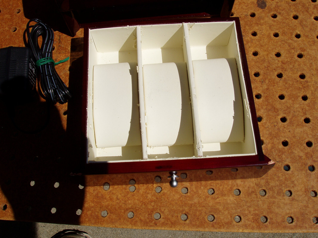 BROOKSTONE WOODEN BOX AUTOMATIC DOUBLE WATCH WINDER STORAGE DRAWER FAIR