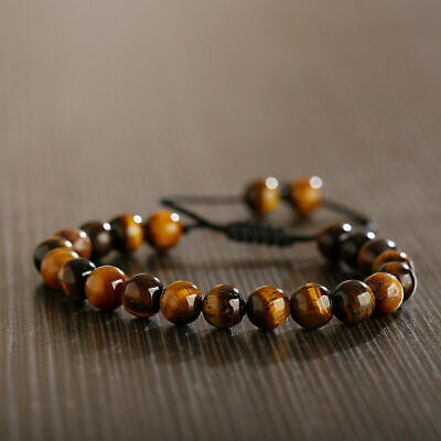 108 Prayer Bead 6mm Tiger Eye Buddhist Buddha Meditation Mala Bracelets Necklace