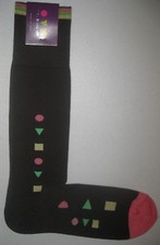 VK Nagrani Men's Luxury Socks Over The Calf One Size Fits Most Brown VK Logo