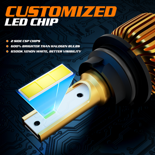 L+R Chrome Clear Headlight+6500K LED Bulb w/Bumper for 2003-2007 Chevy Silverado - Picture 14 of 16