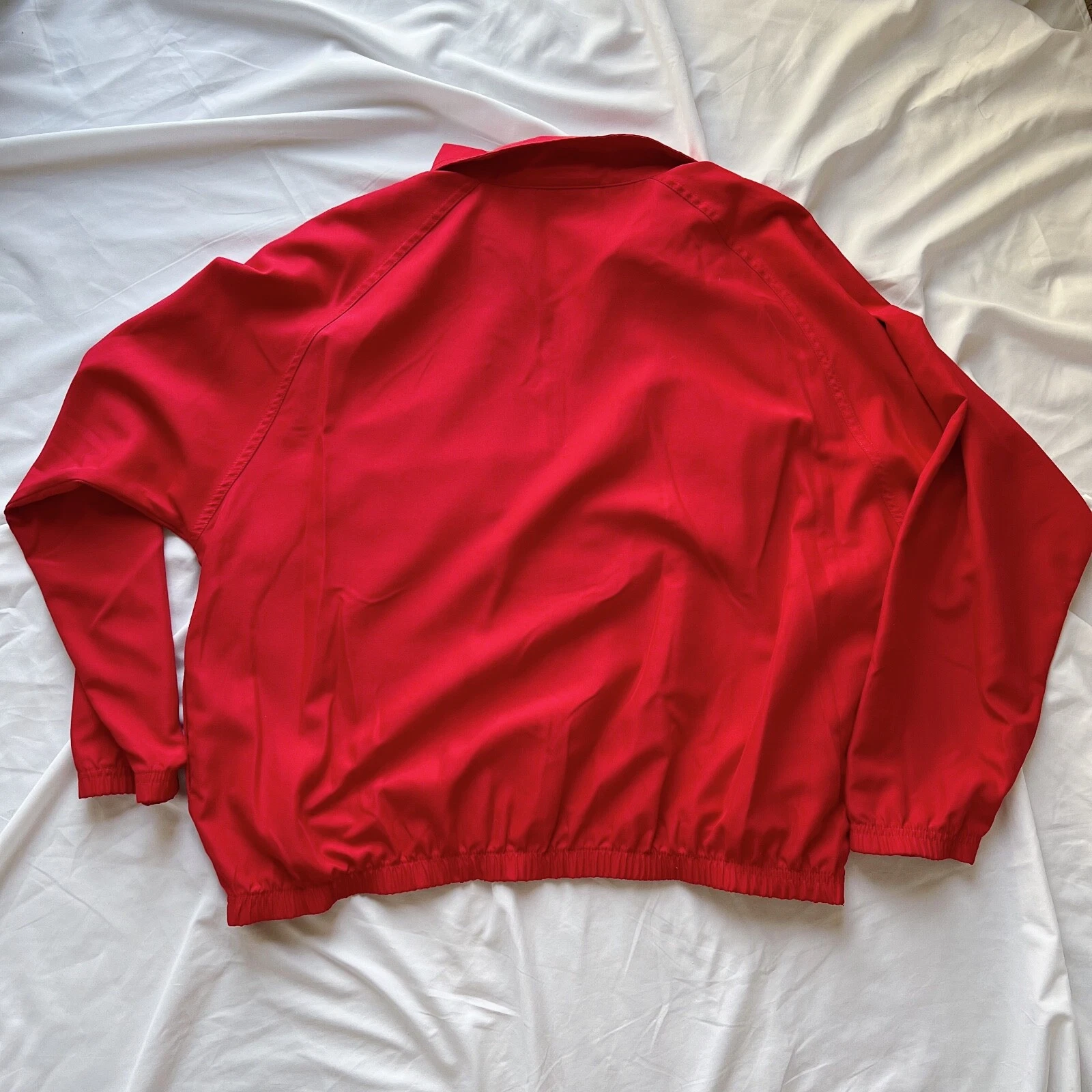 Giacca Coach Bette & Court Vintage anni 80 Taglia Large XL Rossa Felpa Mezza Zip