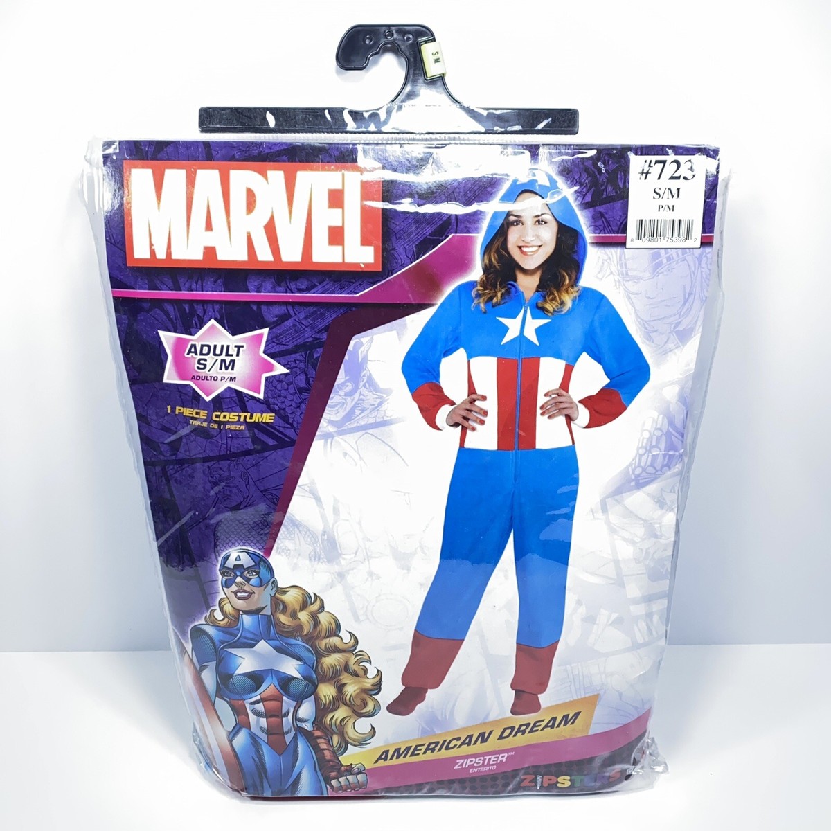 Onesie Pijama De Capitan America Disfraz Adulto Superheroe Marvel