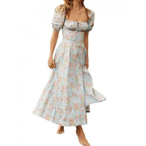 Nakans Floral Bustier Midriff Waist Shaper Dress, Women’s Vintage Corset Dress - Picture 19 of 32