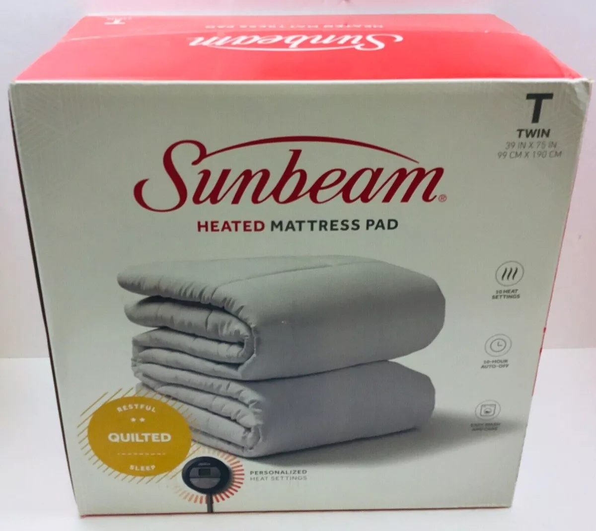 Sunbeam Slumber Rest Luxury Premium Quilted Heated Mattress Heat