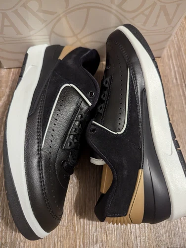 Air Jordan 2 retro low schwarz gold in 38.5