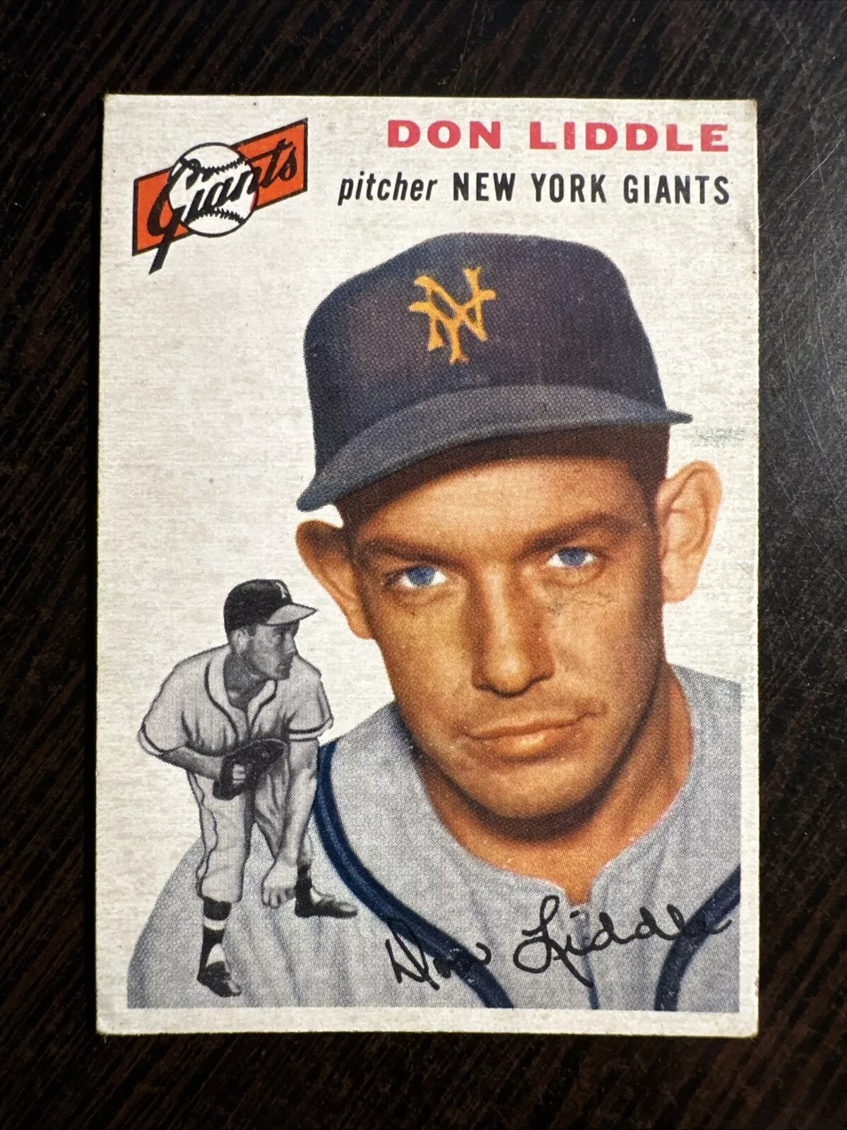 Don Liddle trading card