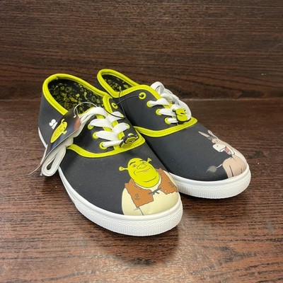 Ground Up Shrek x Donkey Bestie Men's Sneakers Size 10 Black Lime Green NWT