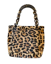 Edie Parker Leopard Tote