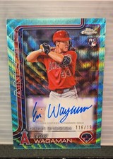 2025 Topps Chrome Rookie Debut Eric Wagaman Aqua Wave Refractor 116/199 (AU, RC)