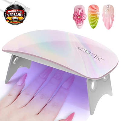 Mini UV Nagellampe faltbar für Gelnägel Reise USB Schnell Trockner bei Maniküre
