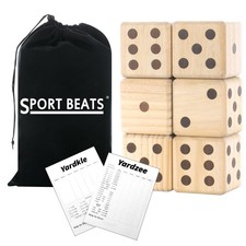 Giant Wooden Yard Dice Set Outdoor Lawn Games for Adults and Family