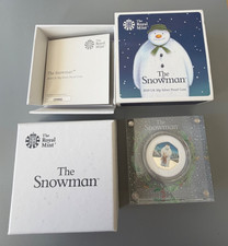 2019 The Snowman 50p Silver Proof Colour Coin Royal Mint Boxed COA 15992