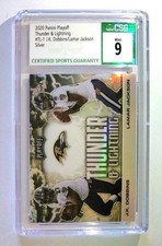 LAMAR JACKSON/JK DOBBINS (RC * CSG 9) 2020 Playoff Thunder/Lightning PRIZM #TL-1