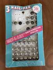 Vtg Upholstery Nail Pak Stud Pin Decorative Nails Furniture Decor