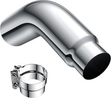5 Diesel Exhaust Tip Elbow 5 Inlet 6 Outlet 23 Long Chrome With Clamp 5 Diesel Exhaust Tip Elbow 5 Inlet 6 Outlet 23 Long Chrome With Clamp