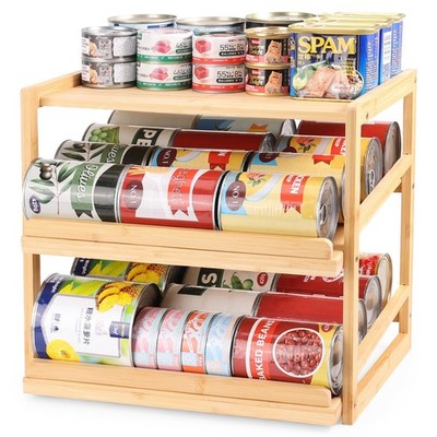 3Tier Pantry Can Organizer Rolling Soda Dispenser Holds 72 3oz Cans