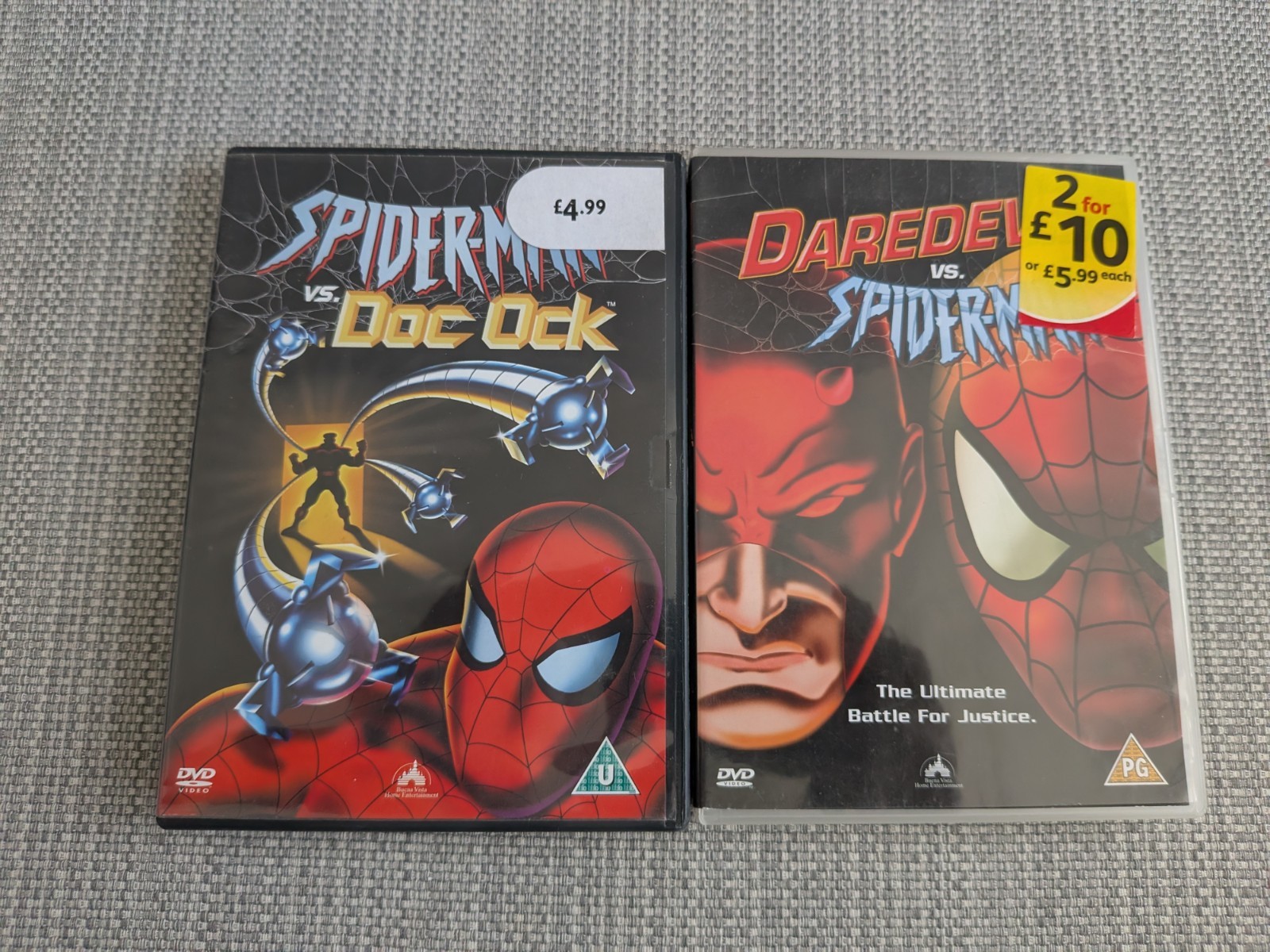 Spider-Man: Daredevil vs. Spider-Man & Spiderman Vs Doc-Ock DVD Set FREE POSTAGE