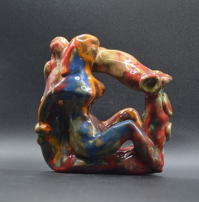 ''Captured Hannah. 1702 BC'' - Experimental Clay Sculpture. Hand made &glazed.