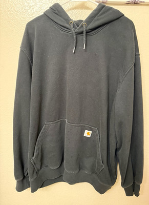 Men's Carhartt Rain Defender Loose Fit Heavyweight Sweatshirt BLACK Oversized