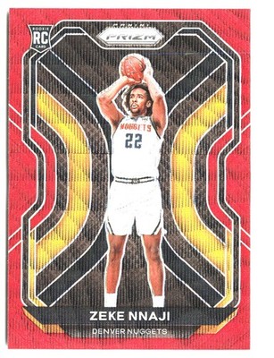 2020-21 Panini Prizm Ruby Wave Prizms Zeke Nnaji #266