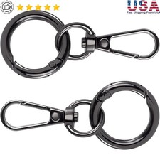 2pcs Lobster Claw Clasps Metal Snap Clip Swivel Keychain Hooks DIY Crafts New