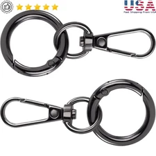 2pcs Lobster Claw Clasps Metal Snap Clip Swivel Keychain Hooks DIY Crafts New