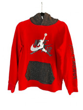 Nike Air Jordan Red Pullover Black Hoodie, Youth Size XL 13-15 years, pre-Owned.