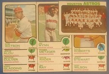 1973 TOPPS HOUSTON ASTROS PARTIAL TEAM SET 12/26 WYNN ALOU METZGER WATSON 06909