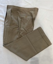 Ralph Lauren Purple Label Mens Wool Pleated Pants Size 40 Designer Italy Tan