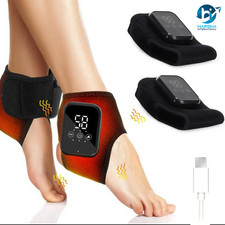 2pk Electric Foot Ankle Massager Heating Vibration Hot Compression Pain Relief