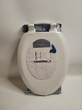 New Mayfair by Bemis Cameron Elongated White Enameled Wood Toilet Seat WHITE