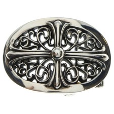 CHROME HEARTS BUCKL OVAL CROSS1 1 CLASSIC CROSS BUCKLE SILVER Used 483548532cbdc