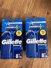 Gillette Sensor 3 Comfort Disposable Razors for Men x2 Packs of 8