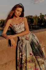 Anthropologie - The Muse Basque-Waist Midi Dress, Hot!