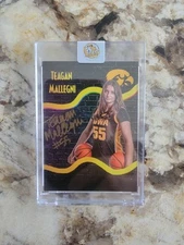 Teagan Mallegni Custom Signed card Iowa Hawkeyes