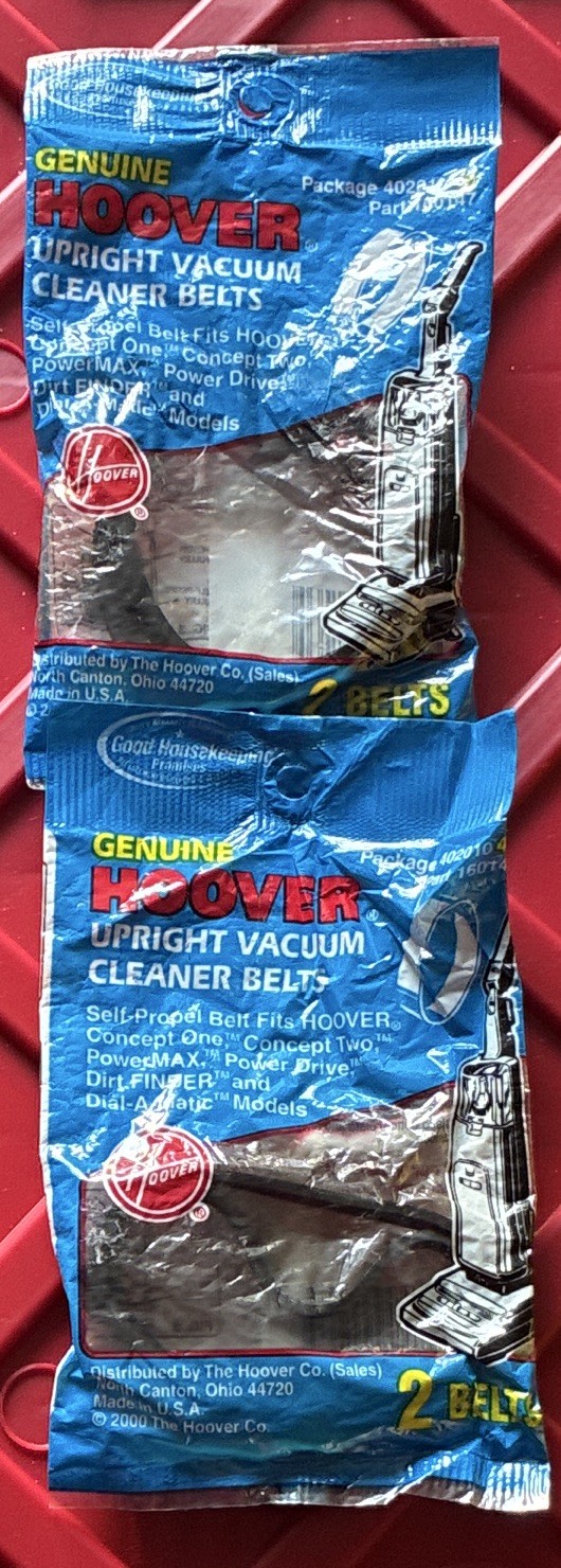 2 LOT - Hoover Self-Adjust Upright Vacuum Belts Fits Concept One/Two 40201049