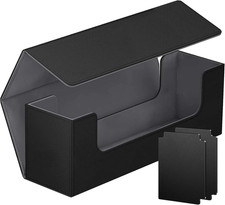 Card Deck Case for Trading Cards, Leather Magnetic Closure Commander Card Storag