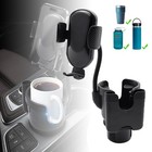 3 in 1 Car Cup Holder Expander Phone Mount Card Slot Universal 360° Phone Holder