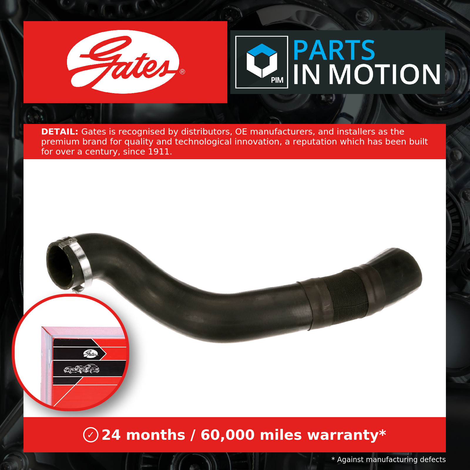 Turbo Hose fits FORD RANGER TKE TDCi 3.2D 2011 on Charger Gates 1752092 1920734
