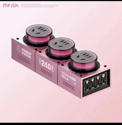Mfish 7-in-1 Fast Charging Station 240W GaN Desktop Charging Dock RGb