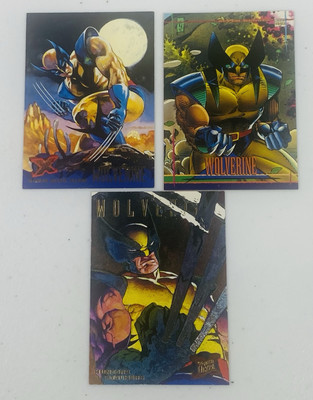 3 Wolverine Cards: Fleer Ultra Hunters & Stalkers #4/9, Ultra #99 & Skybox #116