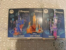 Disney Lot de 3 Pins Disneyland Paris Tales of Magic Édition Limitée 800 ex
