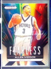2024-25 Prizm Draft Picks Allen Iverson #17 Hoyas Fearless Prizms Silver